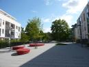 Center of the plaza with the adjacent green zone, © Stadtplanungsamt Stadt Frankfurt am Main