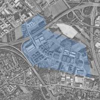 Aerial photo of the Wilhelm Fay commercial estate © City of Frankfurt Planning Dept., map based on City of Frankfurt Surveying Office 