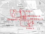Geltungsbereich der Bebauungspläne Südwest 24a Nummer 1 Ä, SW 24b Nr.1 Ä, SW 24d Nr. 1 Ä, Nr. 333 Ä und Nr. 492a Ä © Stadtplanungsamt Frankfurt am Main 