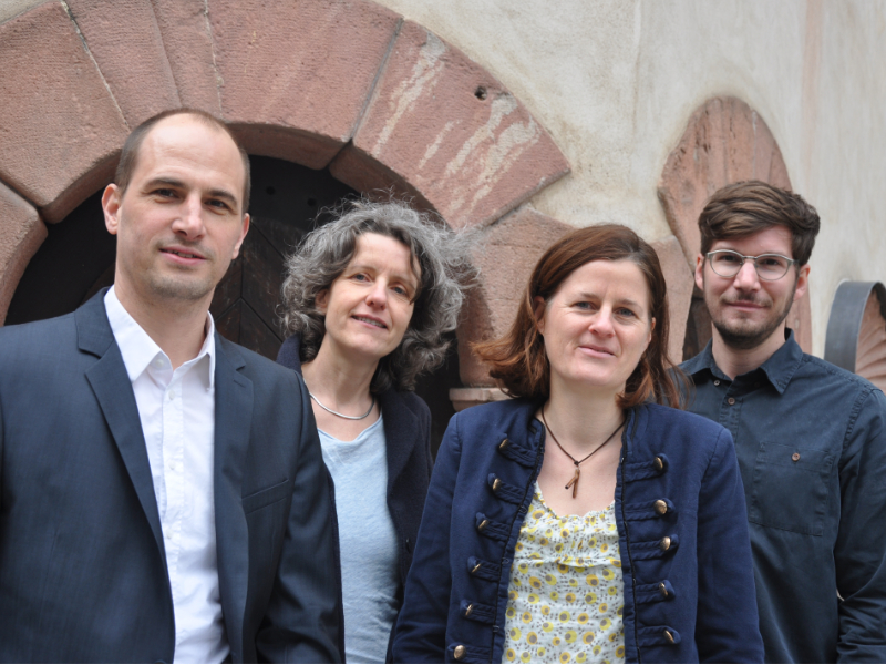 Jan Thielmann (ProjektStadt), Lisa Gerdom (Caritas), Marja Glage (Caritas) und Frederik Daub (ProjektStadt)]  © Stadtplanungsamt Stadt Frankfurt am Main 