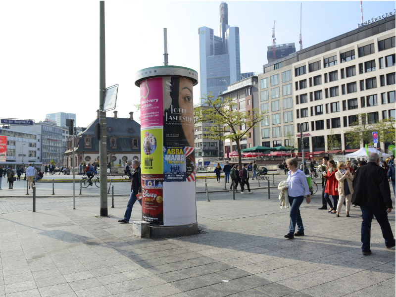 Litfaßsäule an der Hauptwache, © Stadtplanungsamt Stadt Frankfurt am Main 