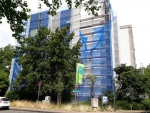Eingerüsteter Wohnbock 176-186 am Ben-Gurion-Ring © Stadtplanungsamt Stadt Frankfurt am Main