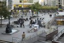 DAM-Reallabor Wohnzimmer Hauptwache: Aktion  Talking Stairs"   © Felix Krumbholz