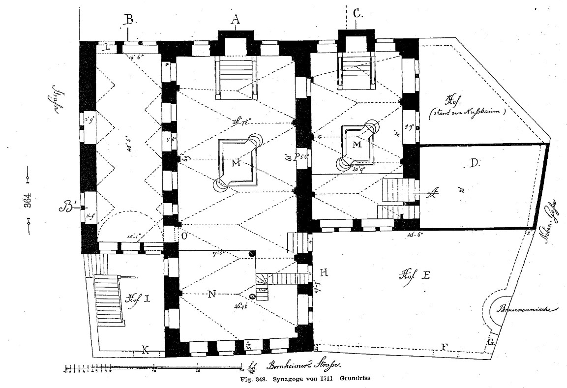 Grundriss der dritten Synagoge 1711-1854  © Historisches Museum Frankfurt am Main