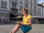 Urban Sketcherin Sibylle Lienhard, © Monika Müller