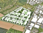 3D-Visualisierung, Ansicht aus Süd-West, Blick Richtung Nieder-Erlenbach, © Stadtplanungsamt Stadt Frankfurt am Main  