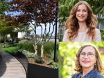 So einladend können grüne Oasen aussehen/  Oben Stadträtin Tina Zapf-unten Rodríguez und Amtsleiterin Heike Appel, © Stadtplanungsamt Stadt Frankfurt am Main 