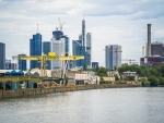 Das westliche Gutleutviertel mit den heutigen Hafenanlagen, © Stadtplanungsamt Stadt Frankfurt am Main  