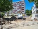 Baustellenfoto: Durchgang zum Grünzug, © Stadtplanungsamt Stadt Frankfurt am Main