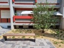 Nach der Neugestaltung: halböffentlicher Raum am Hintereingang von Haus Nr. 104, © Stadtplanungsamt Stadt Frankfurt am Main 