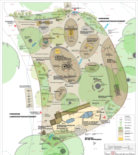 Entwurf Spielplatz An der W&ouml;rthspitze, &copy; Stadtplanungsamt Stadt Frankfurt am Main
