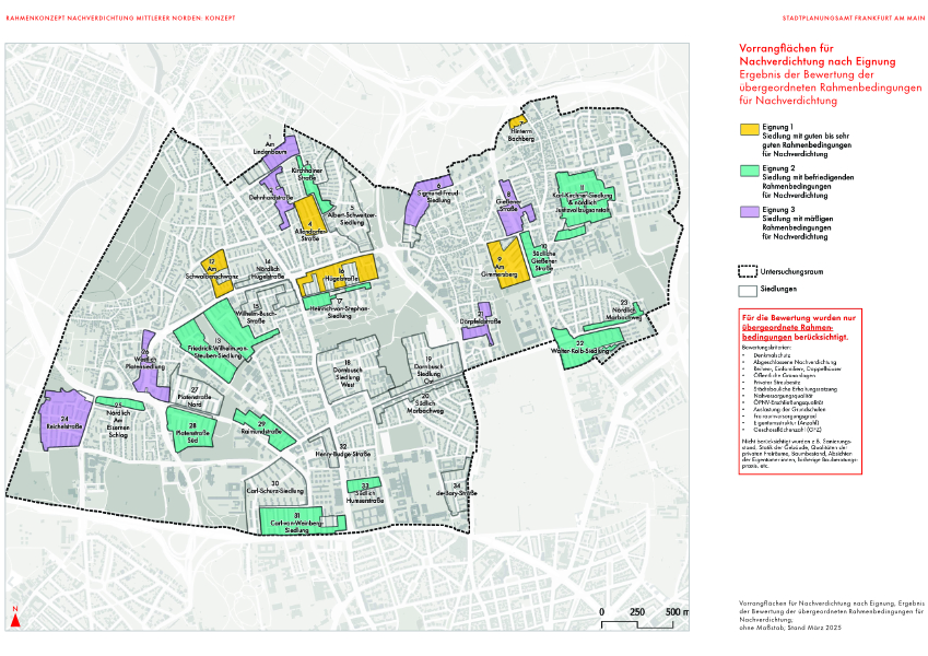 Vorrangfl&auml;chen f&uuml;r Nachverdichtung nach Eignung, &copy; Stadtplanungsamt Stadt Frankfurt am Main