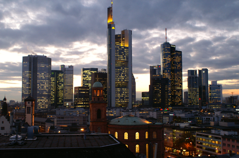 Evening view of the skyline, © Stadtplanungsamt Stadt Frankfurt am Main