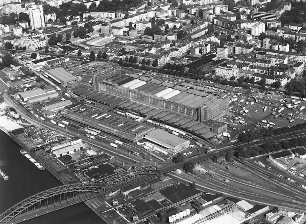 Aerial view of the wholesale market hall site, 1978 , © Aero Lux Oberursel