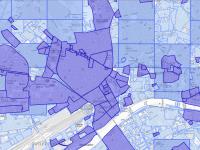 Section of planAS, areas of application of legally binding development plans © Stadtplanungsamt Frankfurt am Main