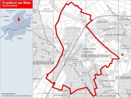 Übersichtskarte Eschersheim © Stadtplanungsamt Frankfurt am Main