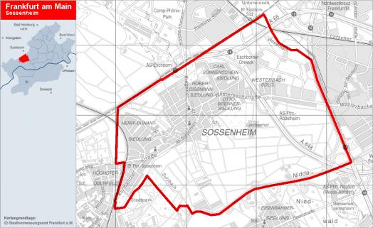 Übersichtskarte Sossenheim © Stadtplanungsamt Frankfurt am Main