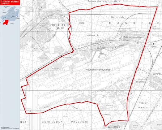 Übersichtkarte Flughafen, © Stadtplanungsamt Frankfurt am Main