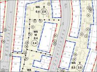 Beispiel für zeichnerische Festsetzungen, Ausschnitt Bebauungsplan Nr. 841 "Bockenheimer Landstraße / Liebigstraße", © Stadtplanungsamt Frankfurt am Main