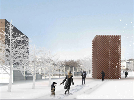 A work awarded 2nd prize (no. 128), Entwurf: LOOC/M Architekten GbR, Frankfurt am Main